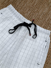 White Checkered Boys' Trousers