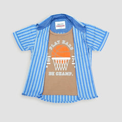 Light Blue Boys Double Shirt